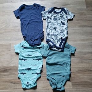 Honest Blue and Green Baby Onesie Bundle
